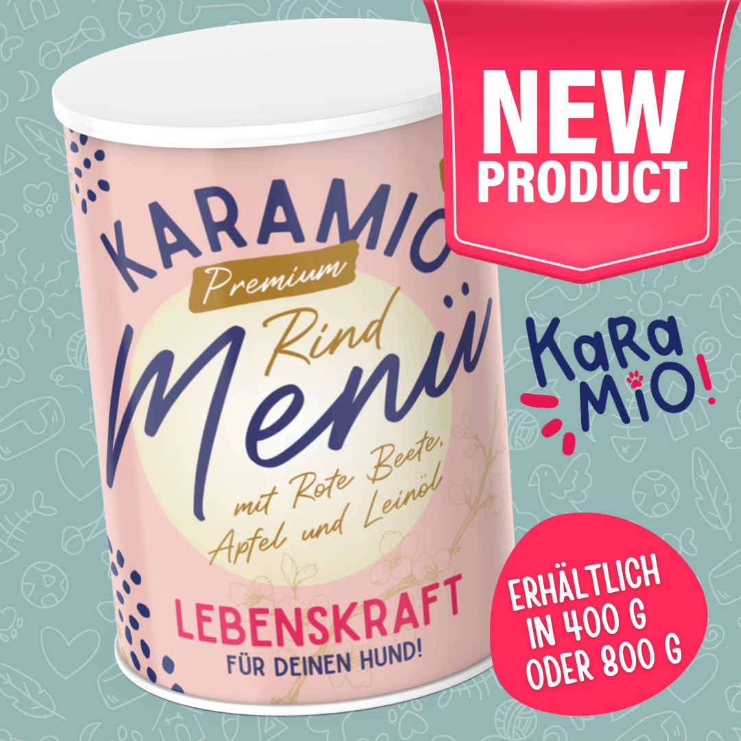 Karamio Rind Menü mit Rote Beete, Apfel & Leinöl