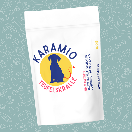Karamio Teufelskralle gemahlen – natürlicher Zusatz gegen Gelenkschmerzen & Entzündungen bei Hunden