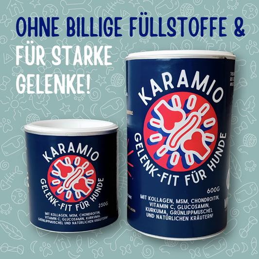 Karamio Gelenk-Fit Gelenkpulver für Hunde mit Grünlippmuschel, Glucosamin und MSM