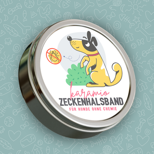 Karamio Zeckenhalsband für Hunde – Natürlicher Schutz ohne Chemie; Effektiver Zeckenschutz mit ätherischen Ölen – Karamio Zeckenhalsband; Zeckenhalsband für Hunde ohne chemische Zusätze