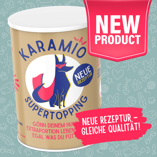 Karamio Supertopping Neue Rezeptur – natürliches Booster Pulver für Hunde mit Kräutern & Vitalstoffen