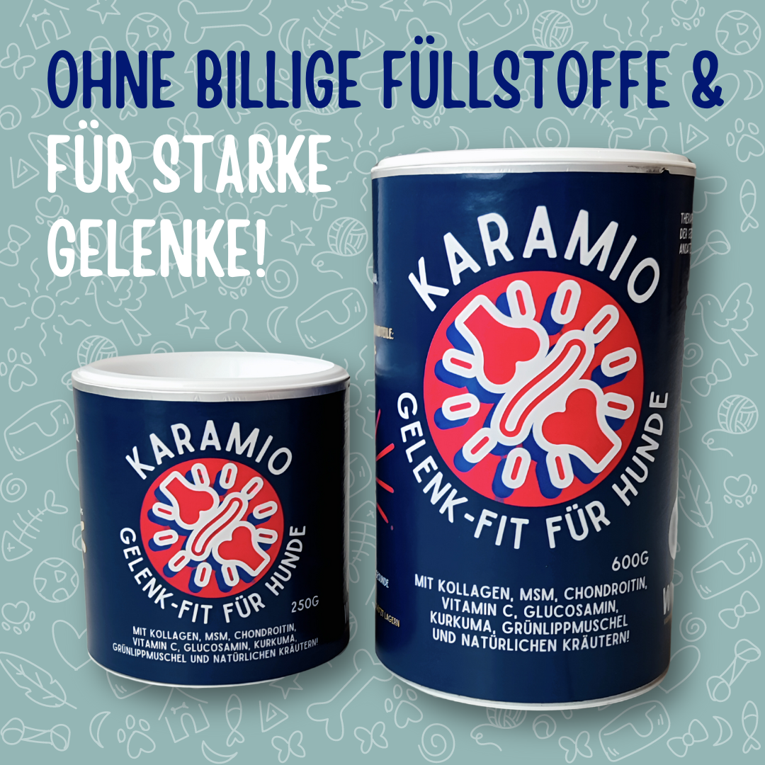 Karamio Gelenk-Fit Gelenkpulver für Hunde mit Grünlippmuschel, Glucosamin und MSM